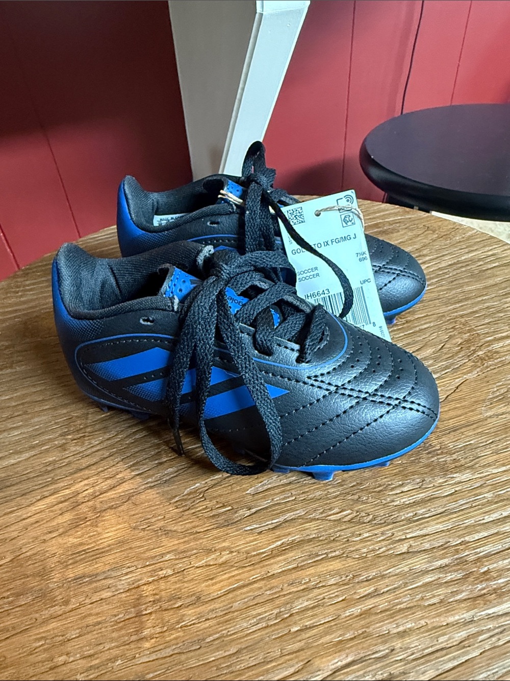 adidas Goletto IX Kids Black & Blue Soccer Cleats